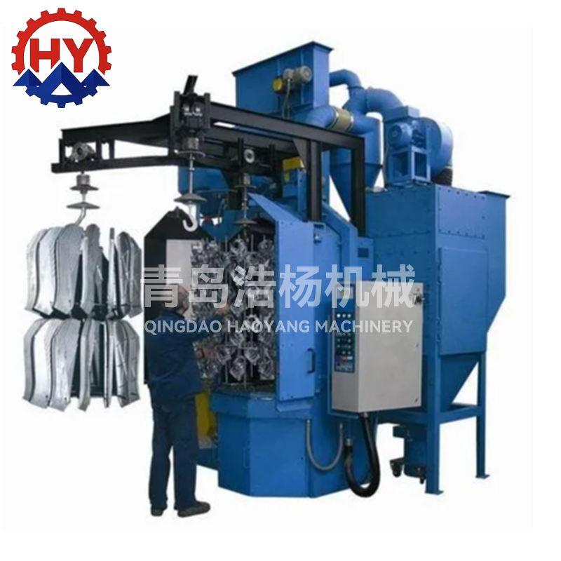 Automatic Shot Blasting Cleaning Machine Hook Type Abrators Product Burnishing Core Components Include Engine Motor and Gearbox