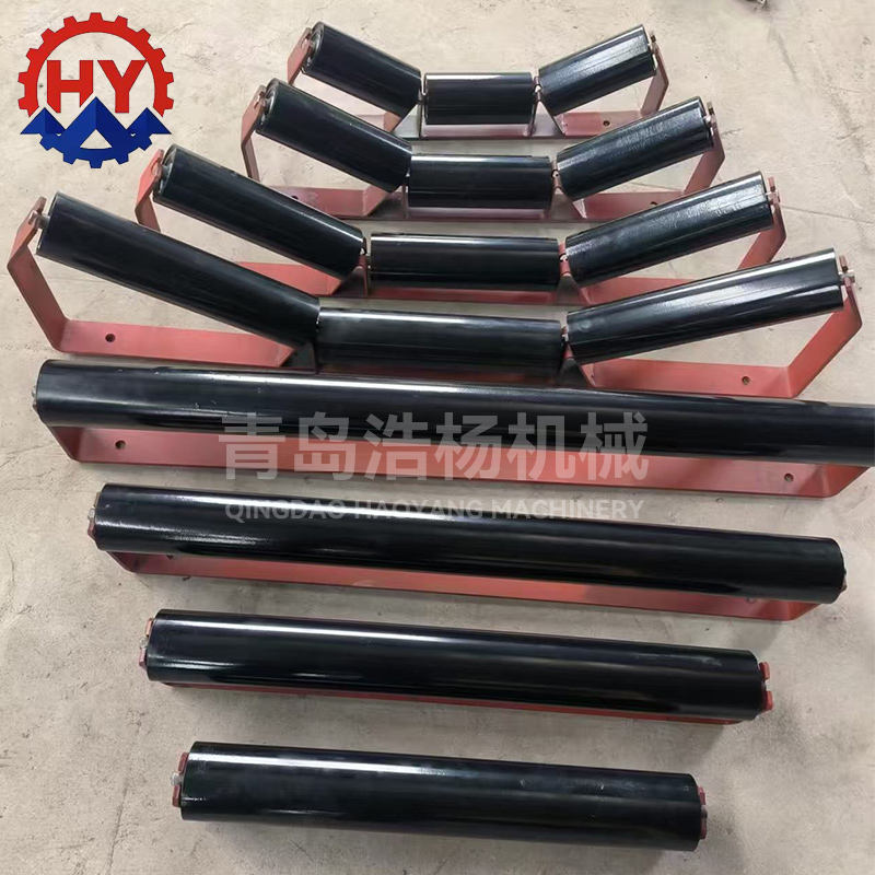 Heavy Duty Steel Trough Idler Rollers for Industrial Equipment Conveyor Belts Machinery Parts Carrying Metal & Metallurgy
